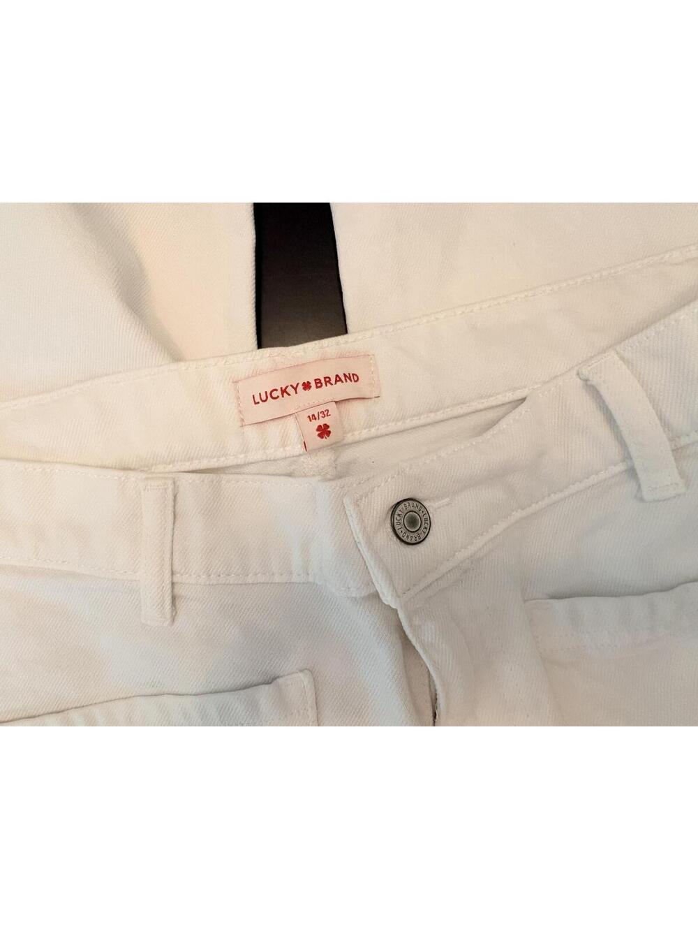 Lucky Brand Wide Leg White Jeans 14/32